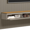 PAINEL RIPADO MODULAR 3.0 + NICHO CURVO 2.2 + PRATELEIRA CURVA 2.2
