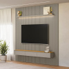 PAINEL RIPADO MODULAR 2.6 + NICHO CURVO 2.2 + PRATELEIRA CURVA 2.2