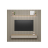 PAINEL RIPADO MODULAR 3.0 + NICHO CURVO 2.2 + PRATELEIRA CURVA 2.2