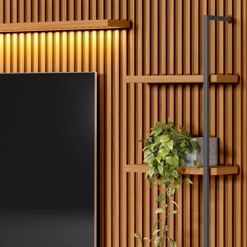 CONJUNTO RACK + PAINEL + 1 MODULO LATERAL OURO PRETO